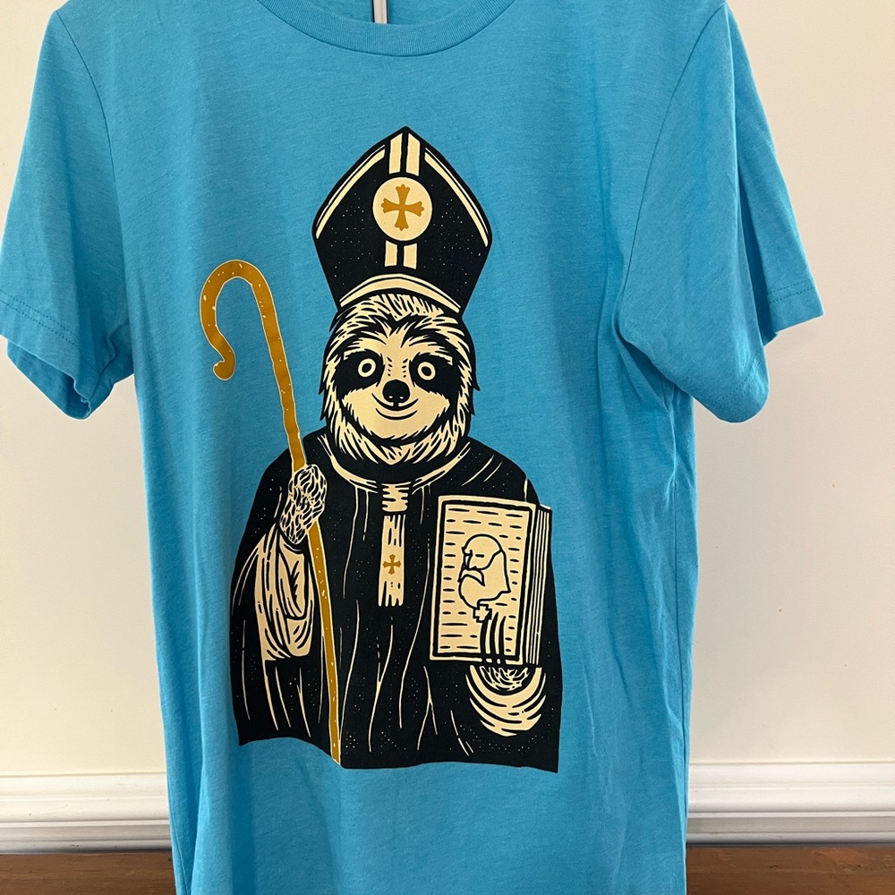 Mad Priest Coffee Aqua Sloth Graphic Men's Tee